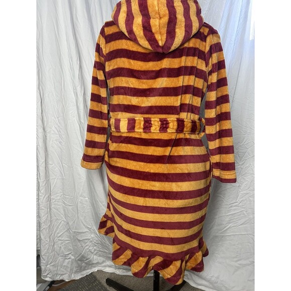 Harry Potter Gryffindor Striped Hooded Plush Fleece Robe Juniors XL (14) - Picture 2 of 10